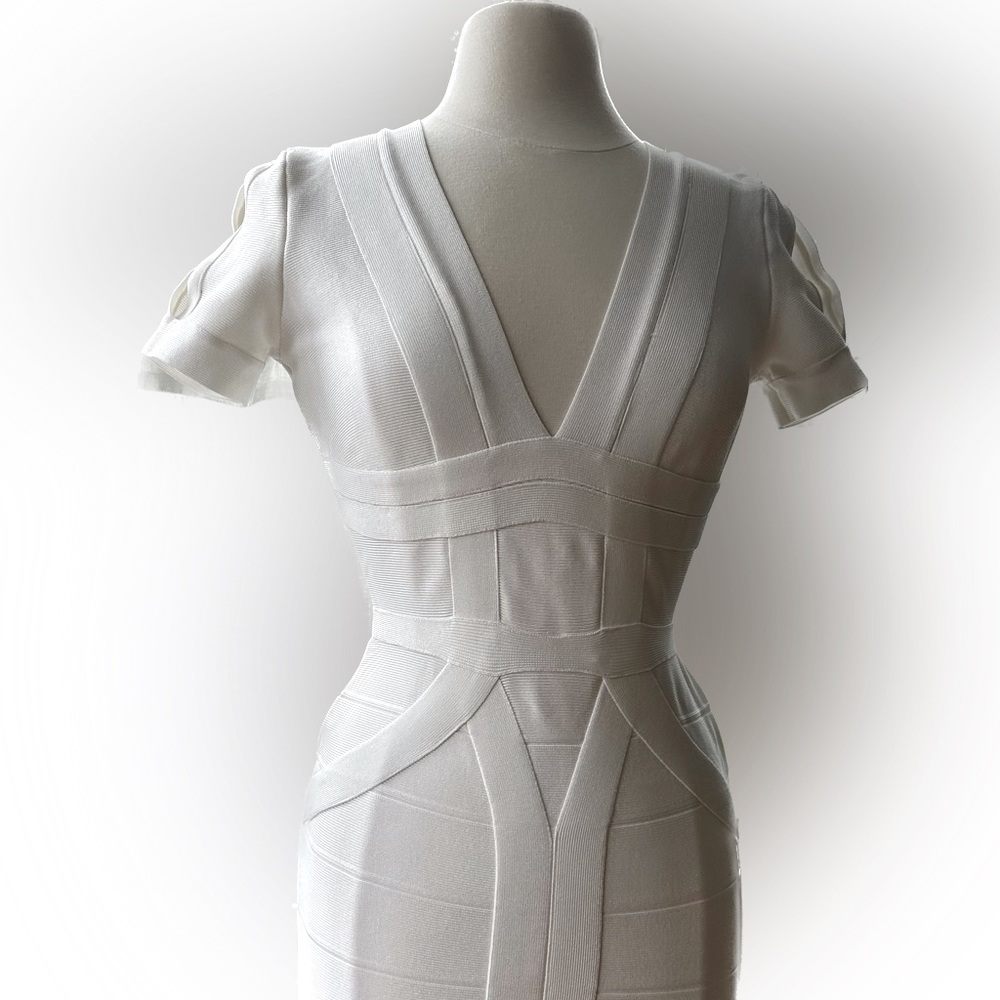 Herve Leger Dress w/Peep Hole Sleeve